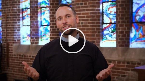 Video thumbnail of Parish of the Epiphany's Rector, the Reverend Nick Myers, in front of stained glass windows