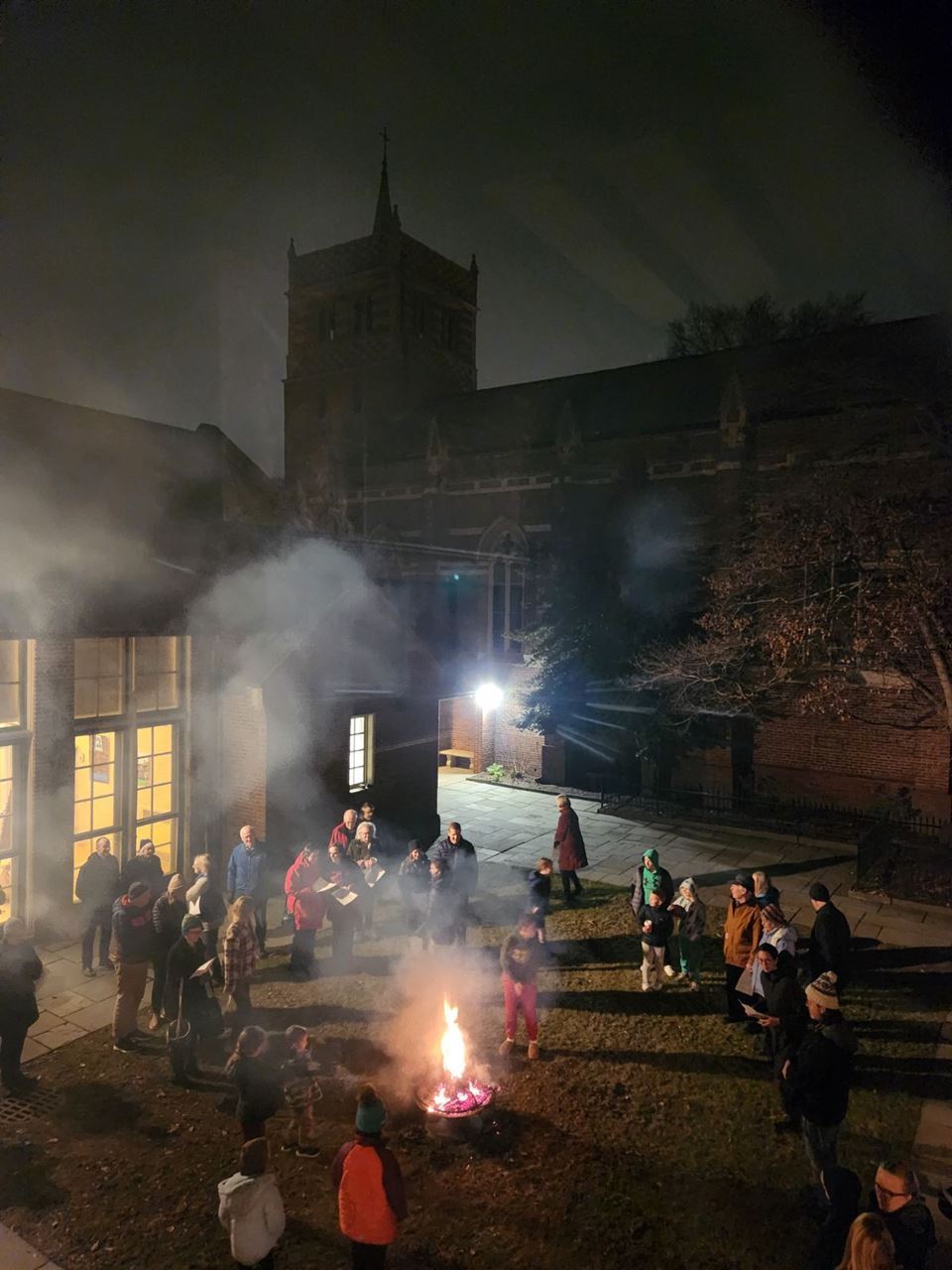 2024 Burning of the Greens in Parish of the Epiphany's Cloister Garden