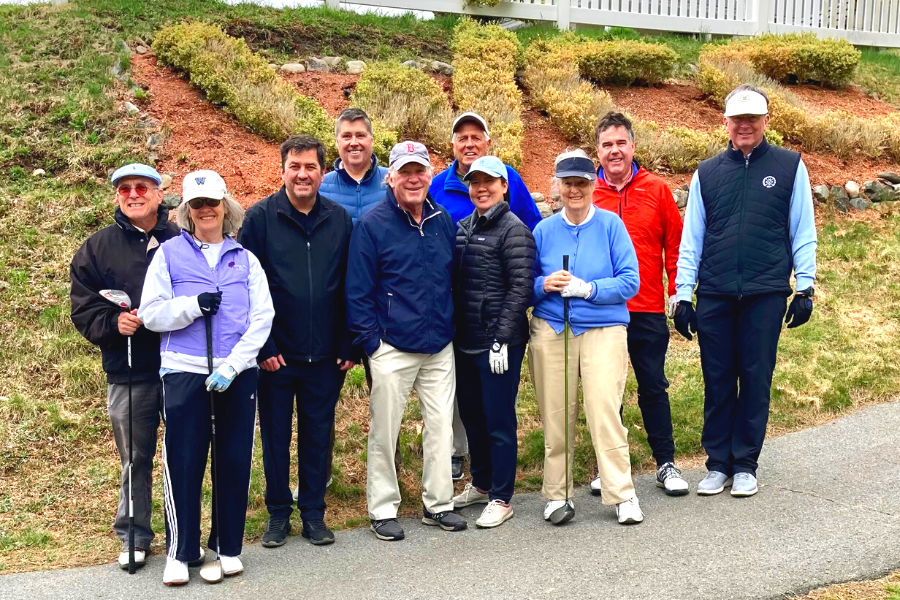 Group of Parish of the Epiphany parishioners participating in 2023 Spring Golf Challenge